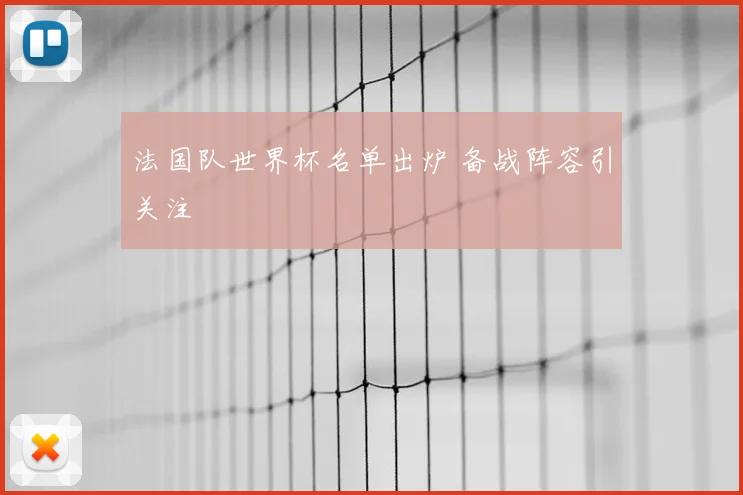 法国队世界杯名单出炉 备战阵容引关注