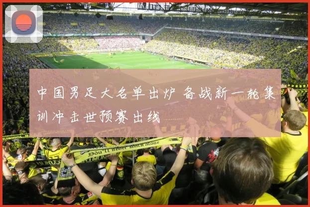 中国男足大名单出炉 备战新一轮集训冲击世预赛出线